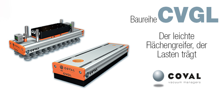 Kompakte und leichte Flächengreifer, Baureihe CVGL COVAL Kompakte und leichte Flächengreifer, Baureihe CVGL COVAL