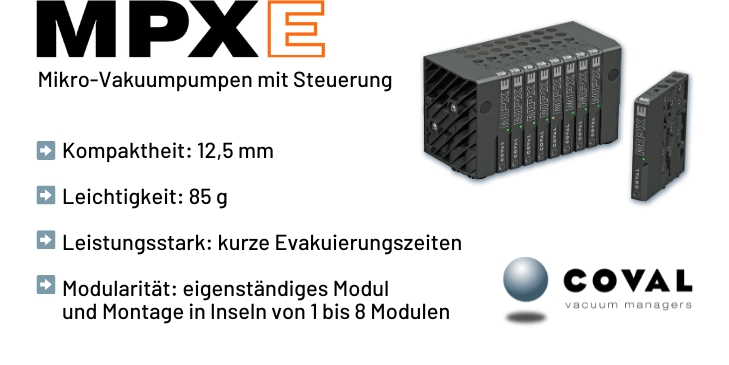 Mikro-Vakuumpumpen mit Steuerung der Serie MPXE